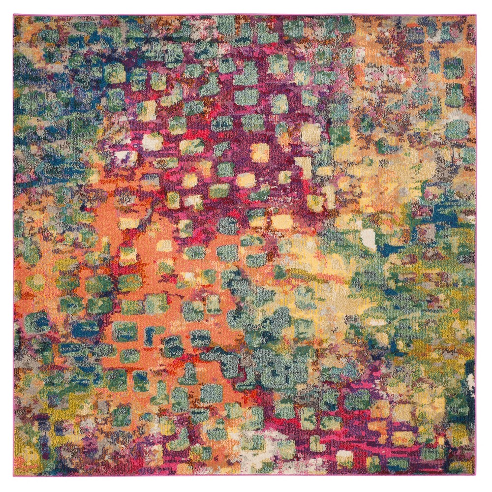 5'x5' Splatter Loomed Square Area Rug - Safavieh