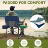 SUGIFT Extra Wide Folding Director’s Chair with Cooler Bag & Side Table, Portable for Fishing, Patio, Tailgating - 2 of 4