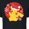Women's - Pokémon - Pikachu Santa Hat Ugly Sweater Cropped Graphic T-Shirt - 2 of 4