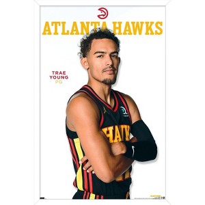 Trends International NBA Atlanta Hawks - Trae Young Feature Series 23 Framed Wall Poster Prints - 1 of 4