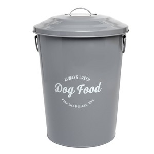 Park Life Designs 17lbs Andreas Food Bin Dog Food Storage Container - Gray - 1 of 4