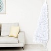 Artificial Half Christmas Tree White PVC 70.9 in - 2 of 4
