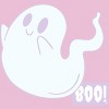 Girl's Design By Humans Boo Cute Ghost Halloween cute design By BoogieCreates T-Shirt - 2 of 3