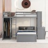 Twin Size Loft Bed with a Stand-alone Bed and Shelves - 4 of 4