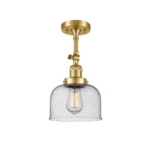 Bell - 1 Light Semi-Flush Mount In Industrial Style-14 Inches Tall and 8 Inches Wide - 1 of 1