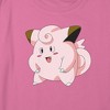 Girl's Pokemon Clefairy Profile Portrait Crop Top T-Shirt - 2 of 3