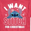 Men's - Lilo and Stitch - I Want A Stitch For Christmas Short Sleeve Graphic T-Shirt - 2 of 4