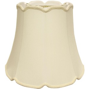 Vynxaria Slant Empire Cylinder "V" Notch Softback Lampshades, 11"x18"x16" Egg with Washer Fitter - 1 of 4