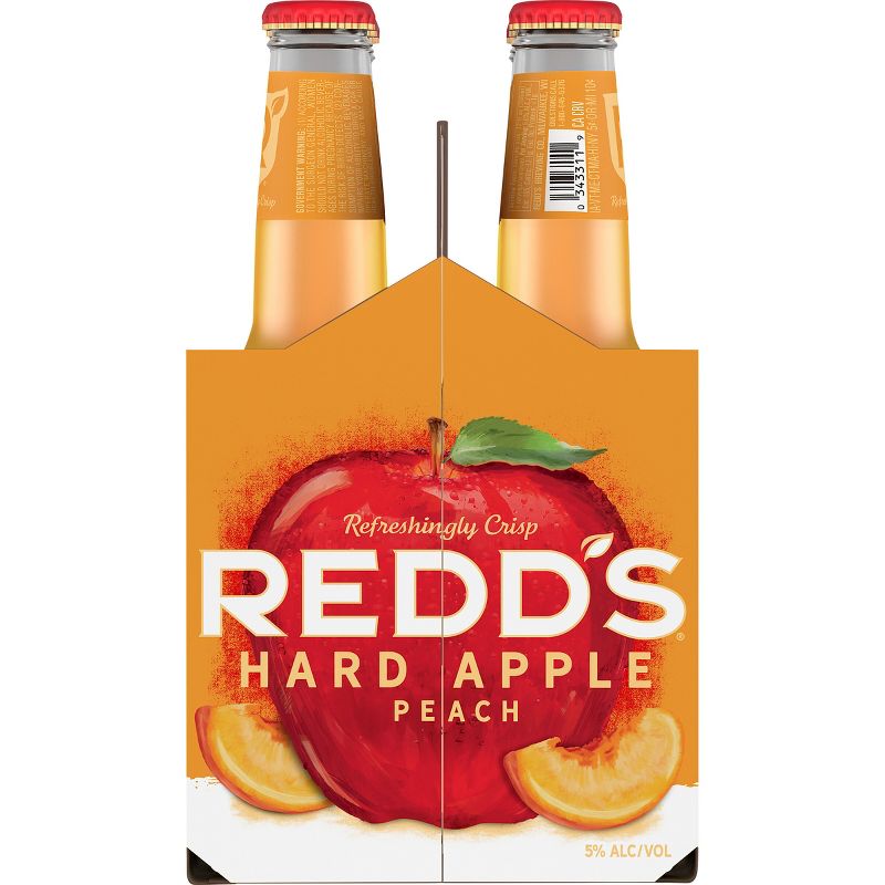 Redd&#39;s Hard Apple Peach Ale Beer - 6pk/12 fl oz Bottles, 5 of 10