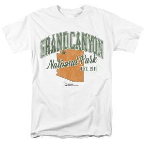 Grand Canyon National Park State Line Adult T-Shirt White - 1 of 4