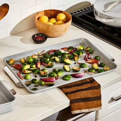 Gray and Terracotta Non-Stick Ceramic Baking Sheet Duo