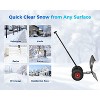 30-Inch Wheeled Snow Shovel with Adjustable Handle & Blade, Ergonomic Pusher for Driveway and Yard - 4 of 4