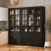 FUFU&GAGA 78.7"W Modular Combination Glass Door Display Cabinet Organiser - 2 of 4