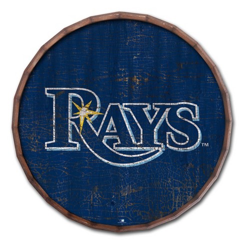 MLB Tampa Bay Rays Baseball Logo Glass Framed Panel