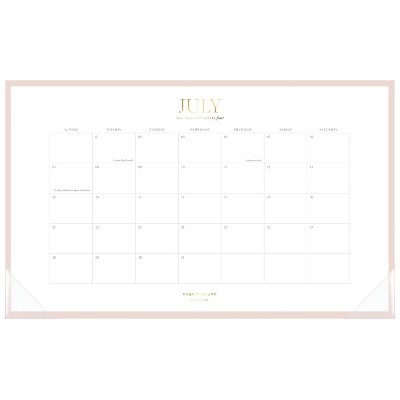 Sugar Paper Essentials 2024-25 Monthly Desk Pad 17.75&#34;x10.875&#34; Pink