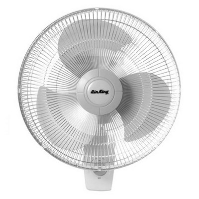 Air King 12 Inch 1/50 Horsepower 3-Speed Adjustable Commercial-Grade 90-Degree Oscillating Enclosed Workshop Home Garage Steel Wall Mounted Fan, White