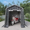 GustoWave 6x6FT Outdoor Portable Storage Shed with Roll-Up Door for Motorcycle, Garden and Tools - 2 of 4