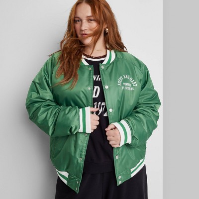 Emerald green shop bomber jacket