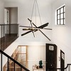 Rennnsan Ava 6-Light Modern Black Sputnik Cluster Integrated LED Chandelier for Dining Room - 2 of 4