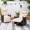 Tangkula 2PCS Outdoor 360° Swivel Rattan Recliner Chair Patio Wicker Chaise Lounge Chair - 3 of 4