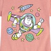 Girls' - Disney - Buzz Space Collage Fitted Short Sleeve Graphic T-Shirt - 2 of 4