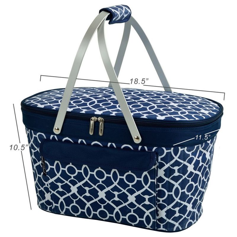 Picnic at Ascot Large Family Size Insulated Folding Collapsible Picnic Basket Cooler with Sewn in Frame, 2 of 9