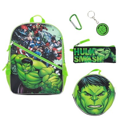 Marvel The Hulk 5 piece Backpack Lunchbox Set Target