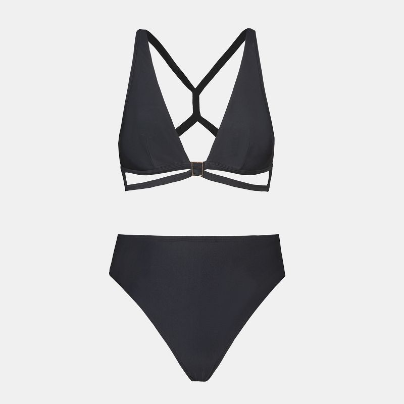Women's Triangle Cutout Bikini Set Swimsuit- Cupshe, 2 of 8