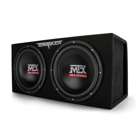 Mtx Tne212dv 12-inch 2000-watt Max Car Audio Dual Subwoofer Box Enclosure : Target