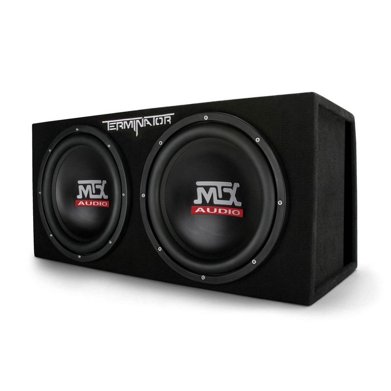 MTX TNE212DV 12-Inch 2000-Watt Max Car Audio Dual Loaded Subwoofer Box Enclosure, 1 of 7