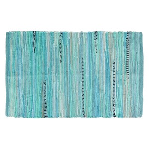 Design Imports Multicolor Chindi - Aqua - 19.5 X 31.5 In - 1 of 4