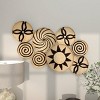 Metal Plate Wall Decor with Black Patterns Brown - Olivia & May - 4 of 4