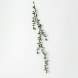 48"L Sullivans Artificial Jingle Bell Pine Christmas Garland, Silver, Indoor Christmas Decor - 1 of 3