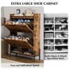 Shoe Cabinet with 2 Flip Drawers, Freestanding Entryway Shoe Storage Organizer, Narrow Rack Cabinet - 3 of 4