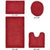 Edge Bath Rug 100% Premium Cotton Ultra-Soft Water Absorbent Tufted Solid Reversible 4 Piece Bathroom Rug Set for Machine Washable Bathmat - 2 of 4