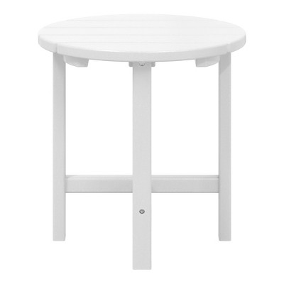 WestinTrends All-Weather Outdoor Patio Round Poly Adirondack Side Table