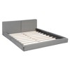 HomeRoots Gray Tufted Velvet Upholstered Queen Bed Frame - 4 of 4
