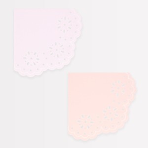 Meri Meri Broderie Anglaise Lace Multi Large Napkins (Pack of 16) - 1 of 4