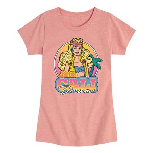 Girls' - Barbie - Barbie 80S Cali Dream- Girls Fitted Short Sleeve Graphic T-Shirt Fitted Short Sleeve Graphic T-Shirt - 1 of 4