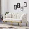 NicBex Loveseat Sofa Modern Comfy Velvet Sofa Bed with 3 Adjustable Positions Convertible Lounge Sleeper Sofa Bed for Living Room,Office - 4 of 4