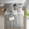 Sapphtopaz 3 Pcs Chenille Comforter Set, Cotton Printed Bedding Set Duvet Cover Set Quilt Set 1 Cover, 2 Pillow Shams, Machine Washable - 3 of 4