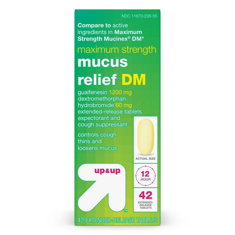 Maximum Strength Mucus Relief DM Tablets - up & up™, 1 of 9