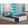 Twin Platform Bed with Trundle - Coastal Cottage Style, White Finish, Mission Design, Space Saving - 4 of 4