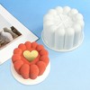 JDICTION 4-Piece Nonstick Silicone Cake Molds Set, Square Star Heart Flower Shapes for Baking Muffin, Cheesecake, Pudding, Chocolate and Jelly - 4 of 4