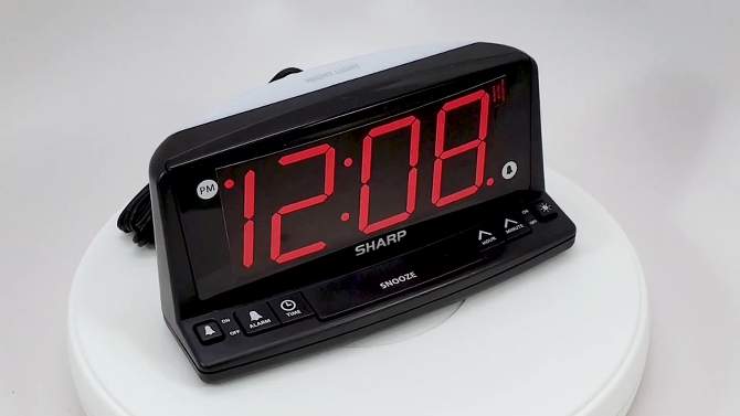 Sharp LED Night Light Alarm Clock, 2 of 5, play video