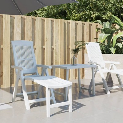 vidaXL Sun Lounger White Plastic