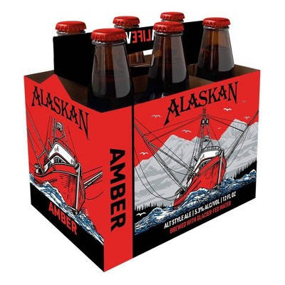 Alaskan Amber Alt Style Ale Beer - 6pk/12 fl oz Bottles