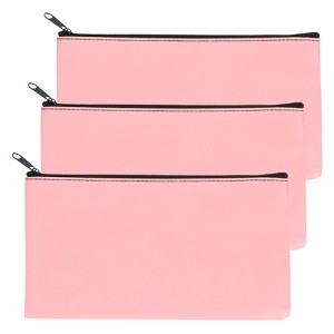 Unique Bargains Oxford Fabric Zippered Water Resistant Tear Resistant Bank Deposit Bag 3 Pcs - 1 of 4