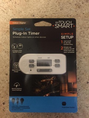 Mytouchsmart Indoor/outdoor Plug-in Digital Timer Black : Target