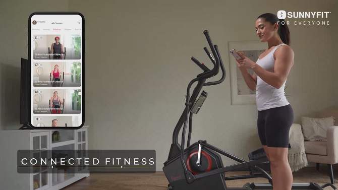 Sunny Health &#38; Fitness Smart Elliptical Machine, 2 of 9, play video